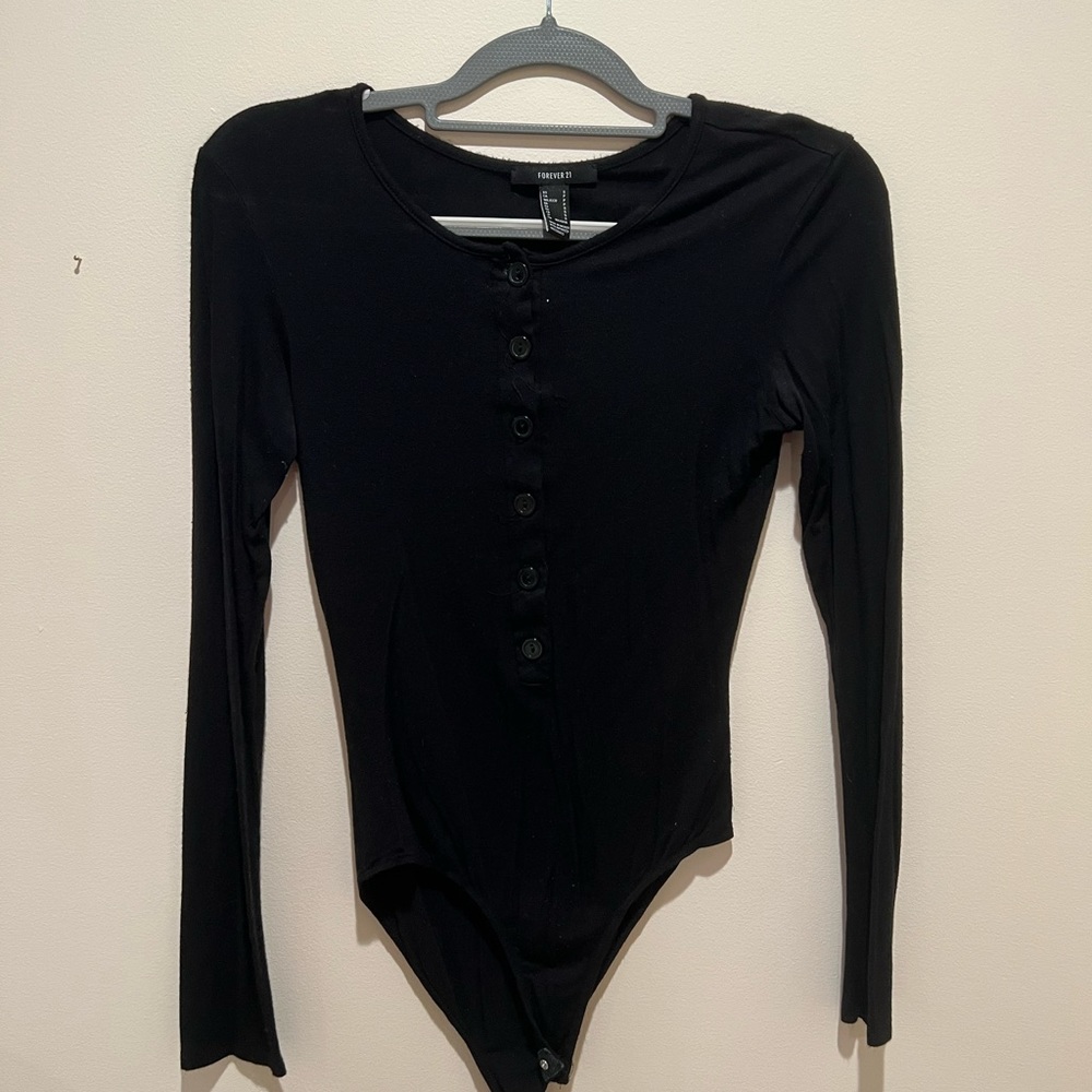 black button bodysuit